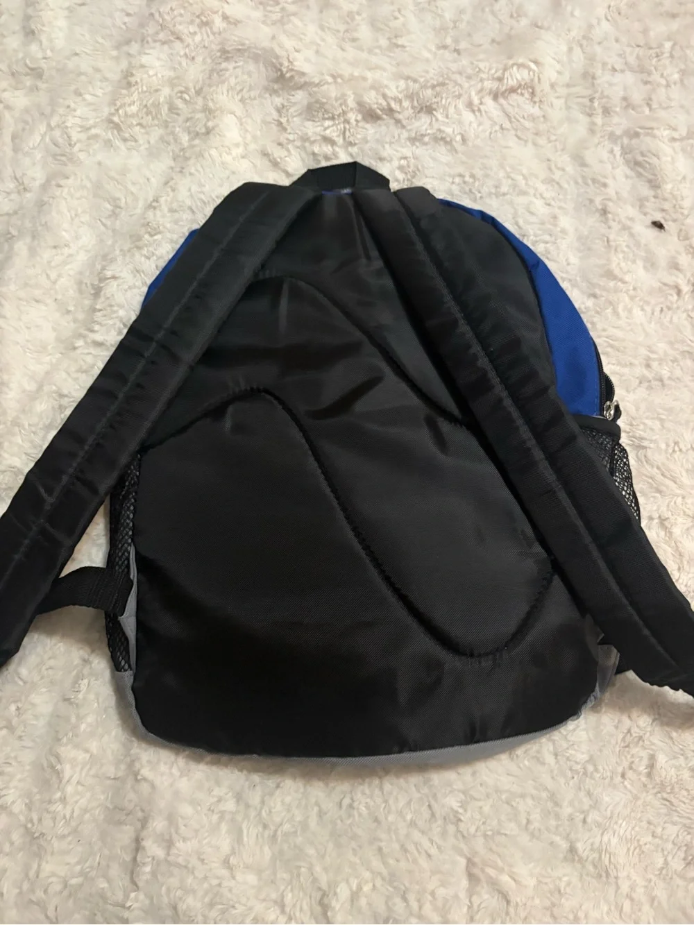 Blue and Gray Mesh Front Backpack - Men Bags